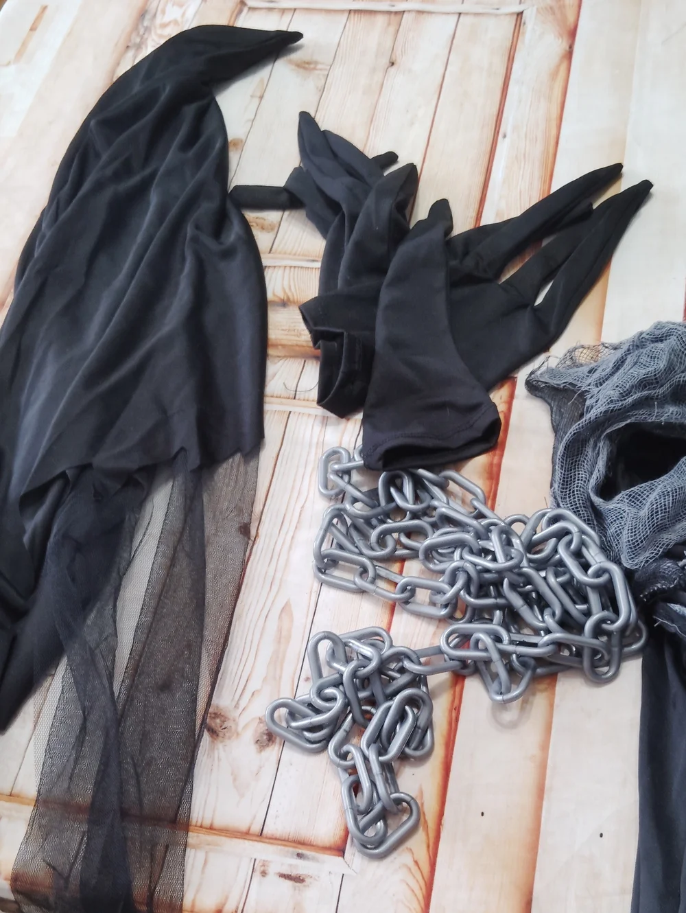 Kids Black Grim Reaper Costume with Glowing Eyes